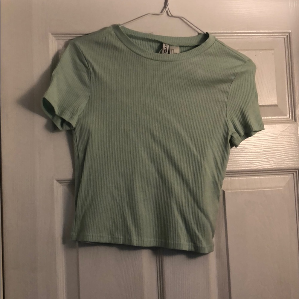 Mint green H&M crop top